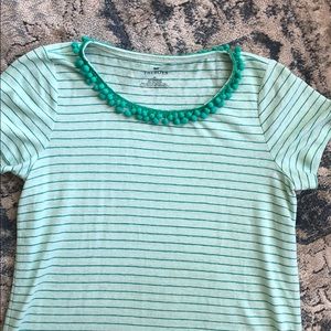 Talbots PomPom shirt